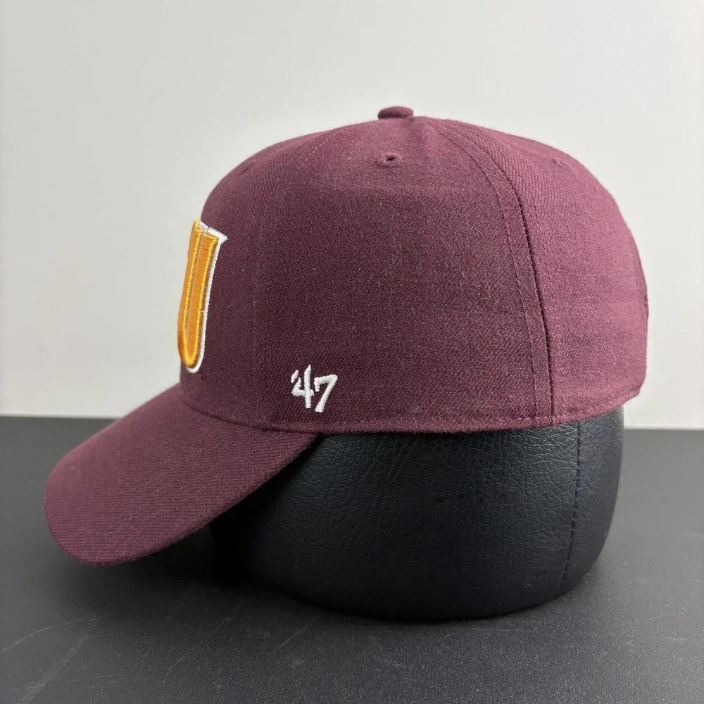 Arizona State Sun Devils Hat Maroon Gold 47 Brand ASU Embroidered Strapback Cap